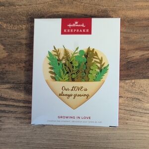 NWT 2024 Hallmark Keepsake Growing in Love Metal/Fabric Christmas Tree Ornament